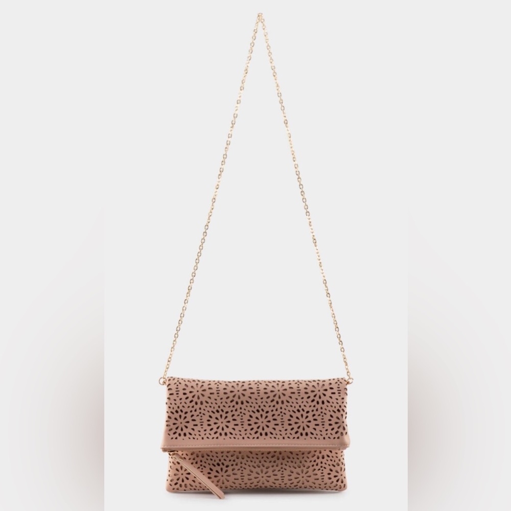 Francesca’s Zara Perforated Floral Clutch - Picture 2 of 16